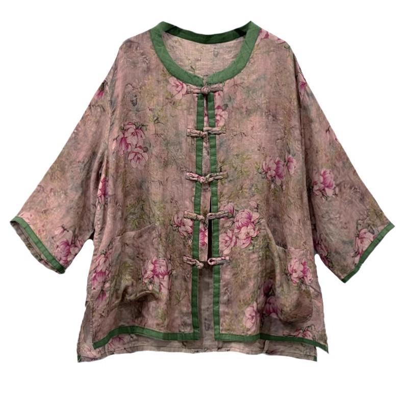 Cardigan Artistic Casual Loose Large Size Cropped Sleeve Top