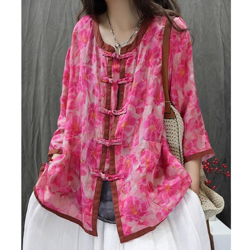 Cardigan Artistic Casual Loose Large Size Cropped Sleeve Top